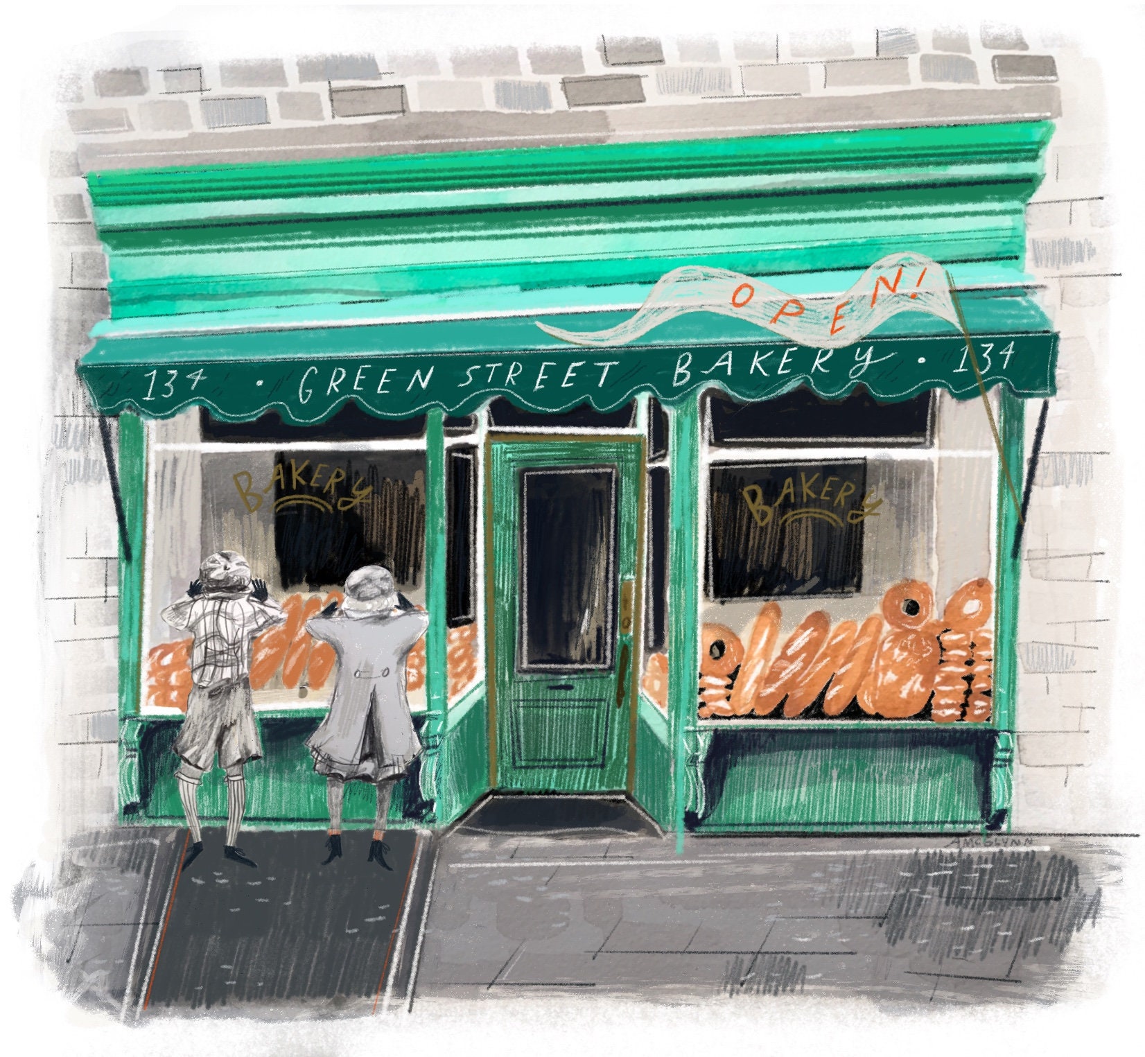 Green Bakery 8x10 Print Etsy
