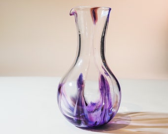 Blown Glass Purple Carafe