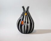 Blown Glass Vase. Modern Design quot Tetra quot . Signed by artist, Heath Conner.