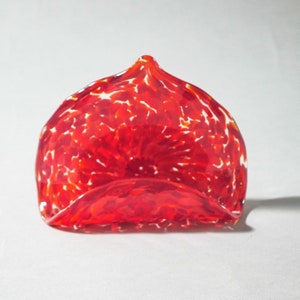 Blown Glass Business Card or Phone Holder:   Red