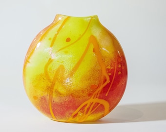 Modern Blown Glass Vase:  Morning Sun
