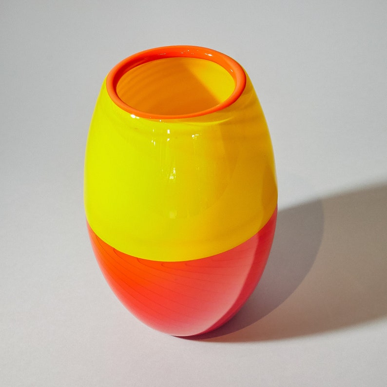 Blown Glass Vase Daybreak by Ian Freas