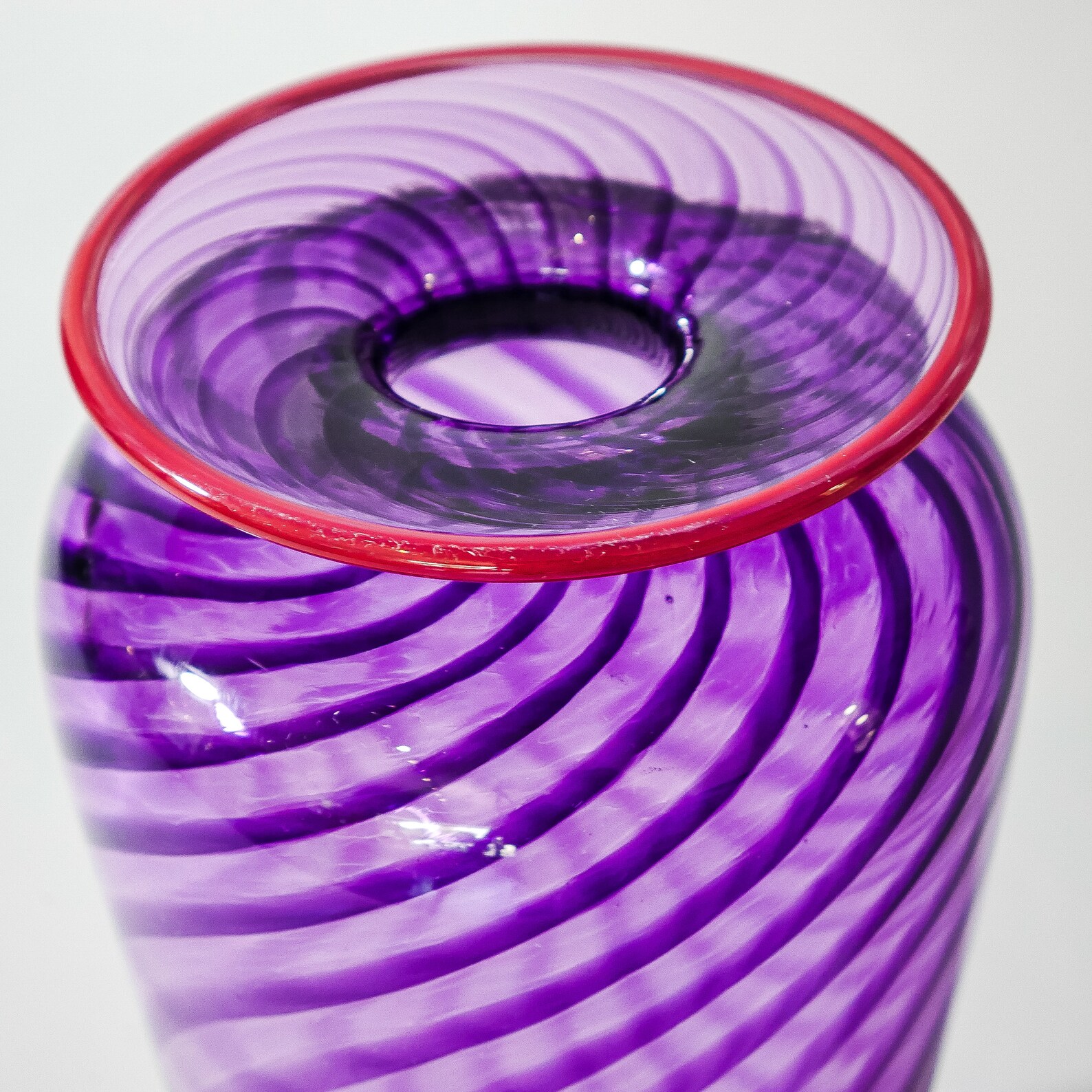 Blown Glass Shoulder Vase Posh Purple Etsy