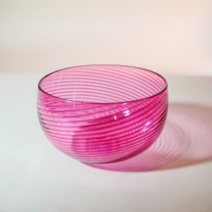 Artisan Glass Bowl: Fuchsia Pink