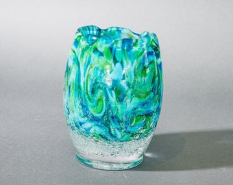 Large Blown Glass Votive. "Primavera"