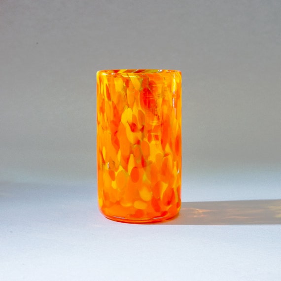 Tall Water Glasses: Energetic Orange 