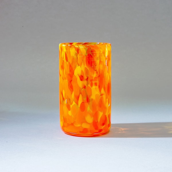 Tall Water Glasses:  Energetic Orange