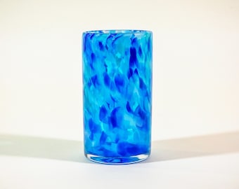 Tall Water Glasses: Nine Colors  Art by Fire Glass Gallery and School