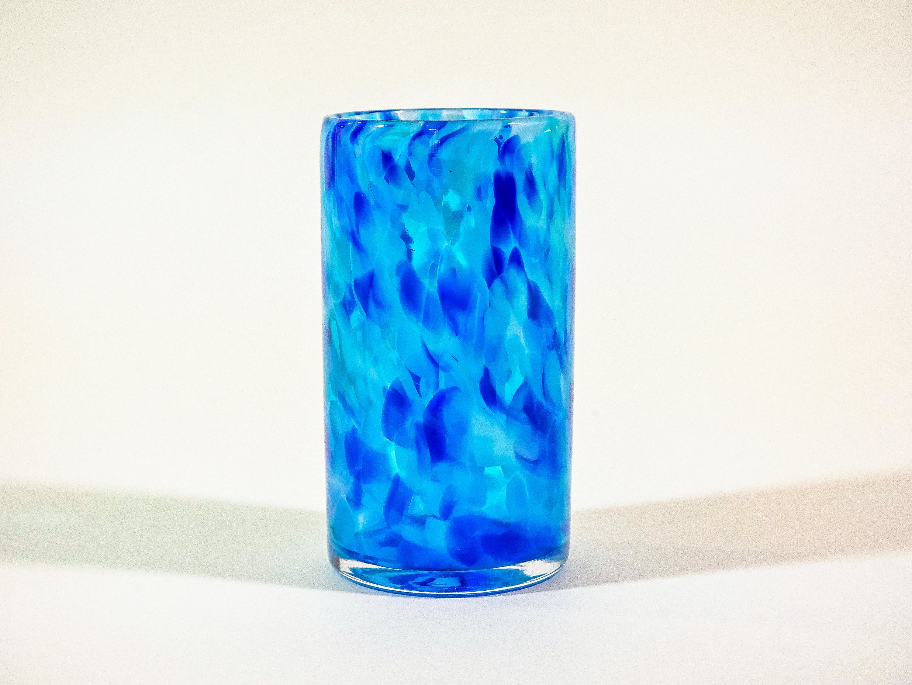 Tall Water Glass: Azure Blue - Etsy