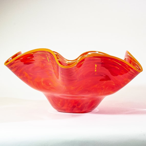 Extra Große Glasschüssel: Rot