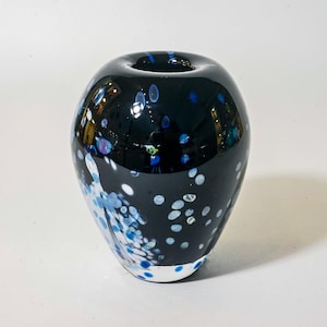 Black Abstract Small Vase by artist Art Freas