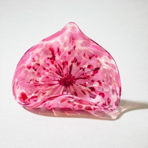 Molded Glass Business Card Holder:   Pink