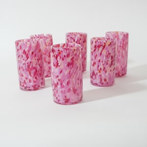 Tall Water Glass Sets:  Pink Punch