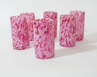 Tall Water Glass Sets:  Pink Punch