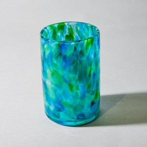 Tall Water Glass: Glacier Blue Green 画像 1
