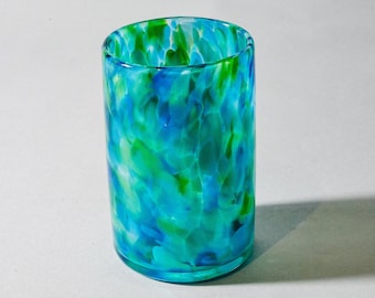 Tall Water Glass:  Glacier Blue Green