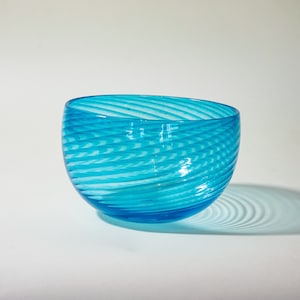 Artisan Glass Bowl: Light Blue