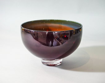 Handcrafted Redwoods Blown Glass Bowl - Stunning Art Piece