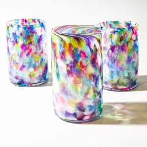 Tall Water Glass Sets:  Confetti