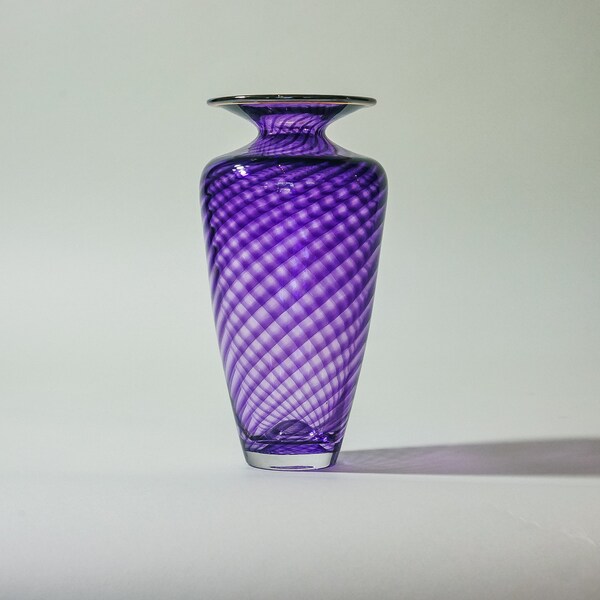 Purple Glass Vase Etsy