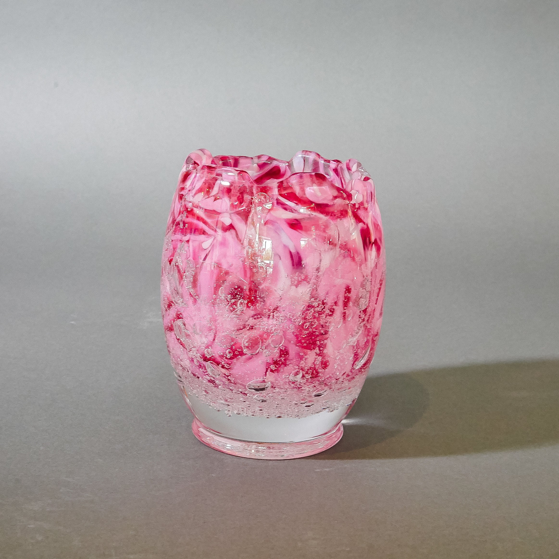 Large Blown Glass Votive. Cotton Candy Etsy