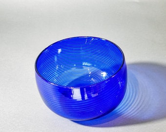 職人のガラスボウル：コバルトブルー - Etsy 日本