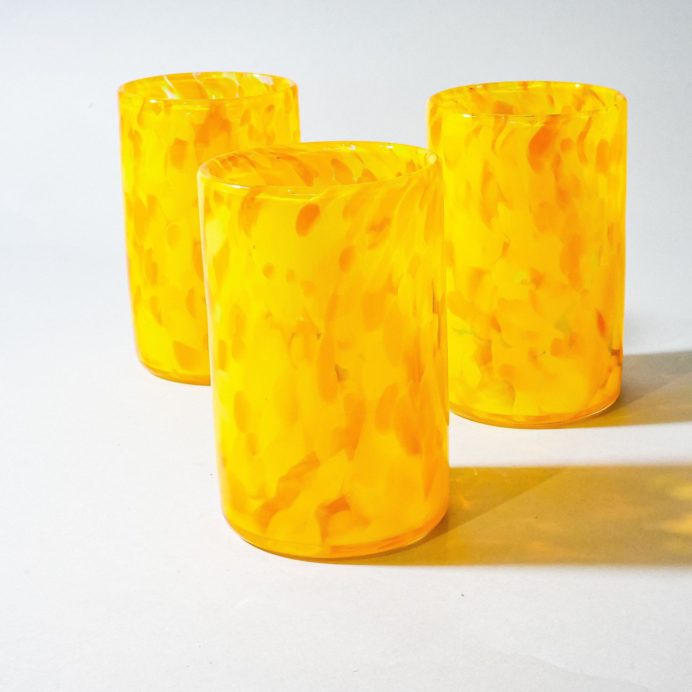Tall Water Glass Sets:  Cheerful Yellow