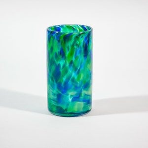 Tall Water Glasses: Ocean Blue Green