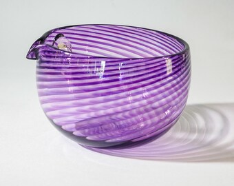 Blown Glass Yarn Bowl in Violet