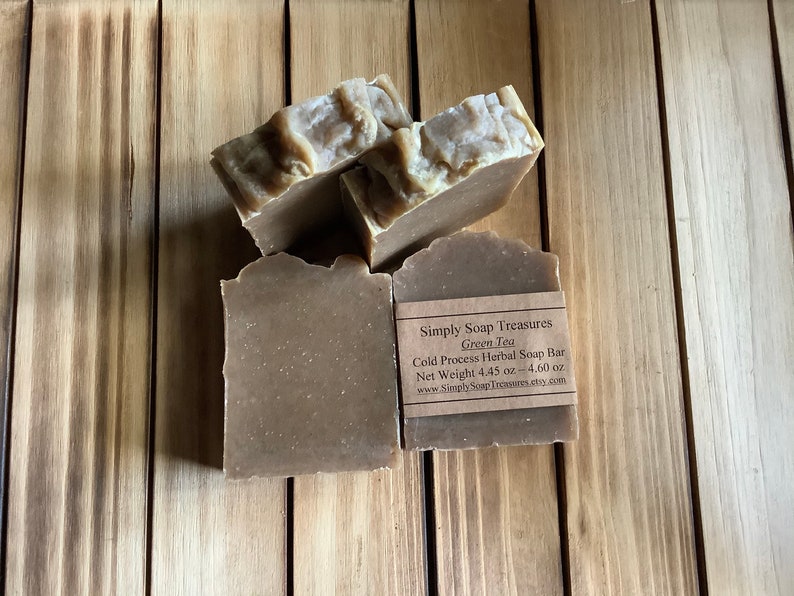 GREEN TEA// Unscented Herbal Soap Bar// Cold Process Soap Etsy