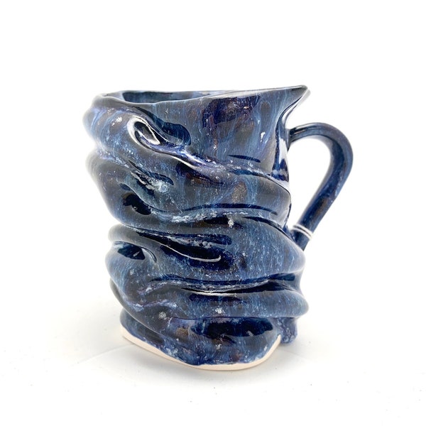 Night Sky Folded Mug (Blue, Navy, White Speckles) (#726)