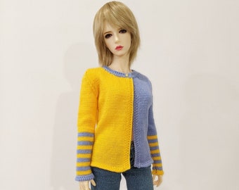 Two-Tone Merino Wool Sweater for 1/3 BJD Dolls  In stock