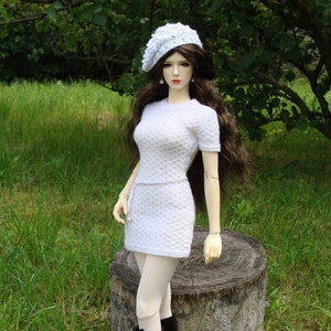 bjd clothes set: sweater dress and beanie hat for sid eid iplehouse, souldoll sd, raccoondoll sd girl, sartoriaj sd, feeple65, volks sd16