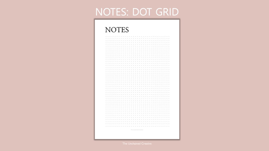 DOT GRID Paper Printable - Dot Graph Paper Bullet Journal Template ...
