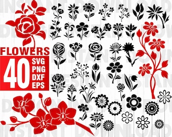 Download Flower bundle svg | Etsy