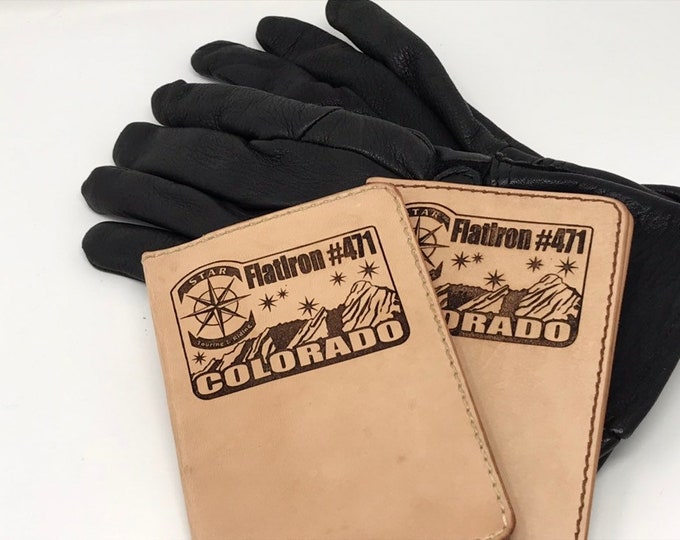 Featured listing image: Personalized Vehicle Document Holder - Leather - Laser Engraved