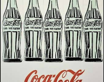 ANDY WARHOL - &#39;CocaCola&#39; - hand numbered vintage lithograph - c1986 - large (Limited edition. Carnegie Museum ink stamp)