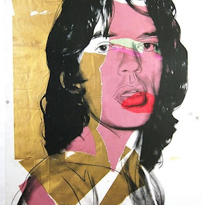 アンディ ウォーホル リトグラフ 「ミック ジャガー」レプリカ 世界100部限定】アンディ ウォーホル リトグラフ 「ミック