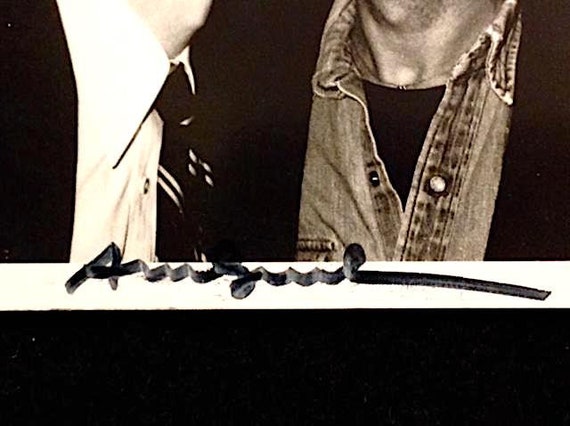 ANDY WARHOL - 'kissing John Lennon at the Factory' - Hand Signed