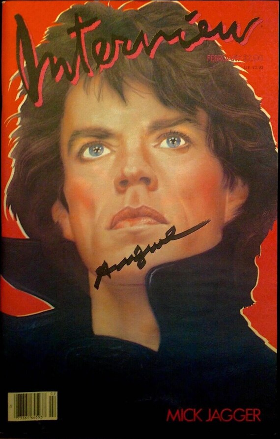 ANDY WARHOL - 'Mick Jagger' - hand signed Intervi… - image 2