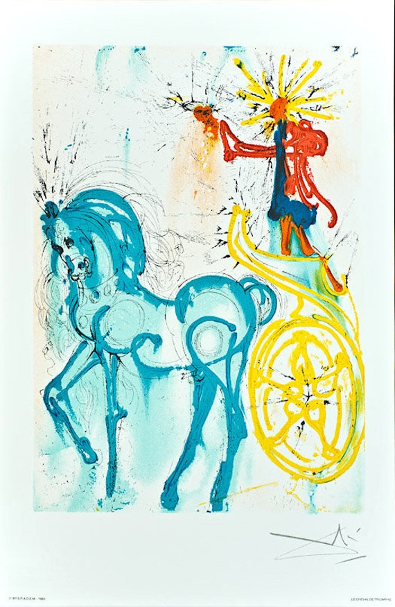 SALVADOR DALI - 'Le cheval de triomphe' - limited 