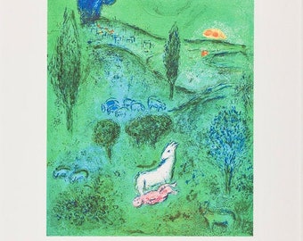 マルク・シャガール 直筆サイン　証明書 「Lamon Finds Daphnis 150/150」 マルク シャガール作品「カルメン」額縁4色選択可能 作品証明書 展示用