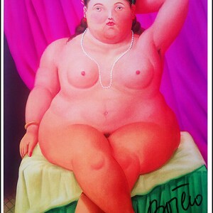 FERNANDO BOTERO - 'A Platz Signoria' - signierte vintage Ausstellungskarte - c1999 (Art Unlimited, Amsterdam)