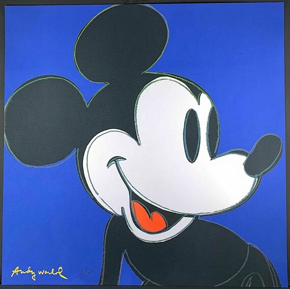 アンディ・ウォーホル 「ミッキーマウス」絵画 リトグラフ 新品】アンディウォーホル リトグラフ ミッキーマウス 79/100