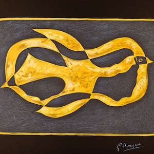 GEORGES BRAQUE - &#39;Boreade&#39; - original vintage lithograph - c1988 - large (edition of 398. Georges Israel, Paris. Picasso interest)