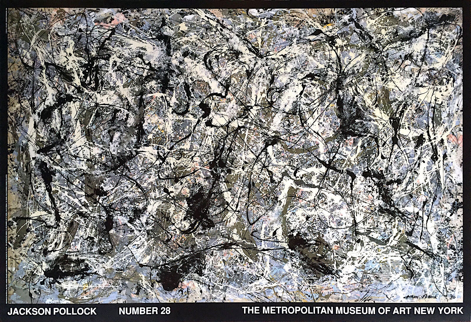 JACKSON POLLOCK - 'number 28' - Original Exhibition Poster - C1988