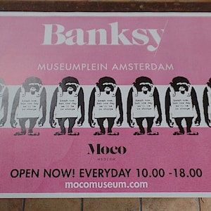 Original Moco Museum Poster Banksy Pulp Fiction Amsterdam