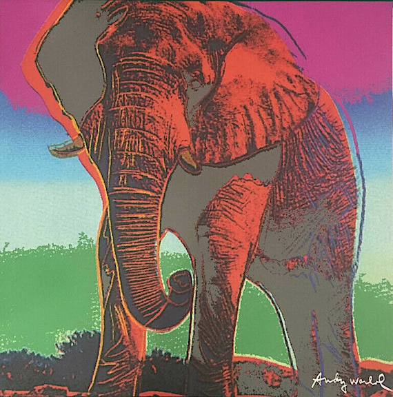 ANDY WARHOL - 'African Elephant' - hand numbered … - image 1