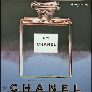 ANDY WARHOL - &#39;Chanel No5&#39; - hand numbered vintage lithograph - c1986 - large (Limited edition. Carnegie Museum ink stamp)