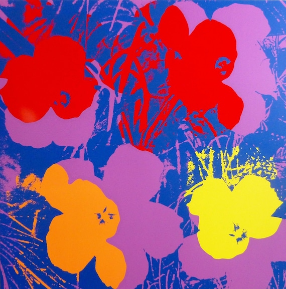 ANDY WARHOL - 'Ten foot flowers' - stunning origin